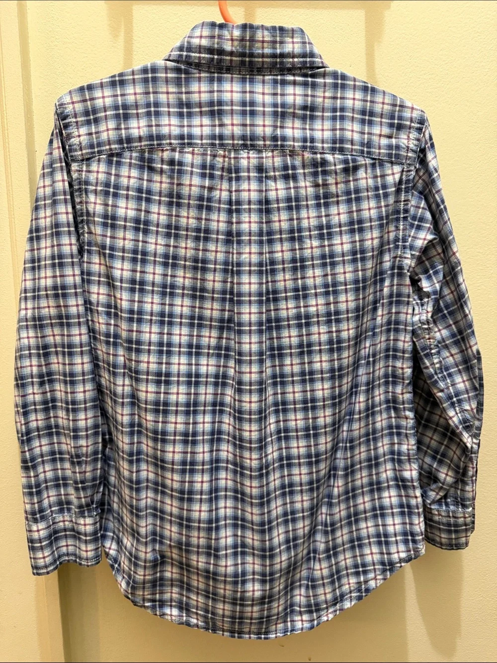 Ralph Lauren Blue, White and Red Plaid Button-Down Shirt